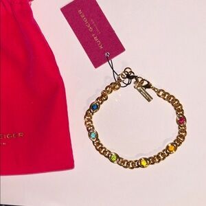 Kurt Geiger London Colorful Evil Eye Chain Bracelet & Dustbag NWT